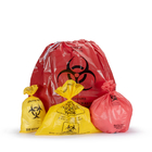 Túi nhựa hấp thụ sinh học màu vàng đỏ cho bệnh viện Túi chất thải y tế, túi đựng chất thải y tế