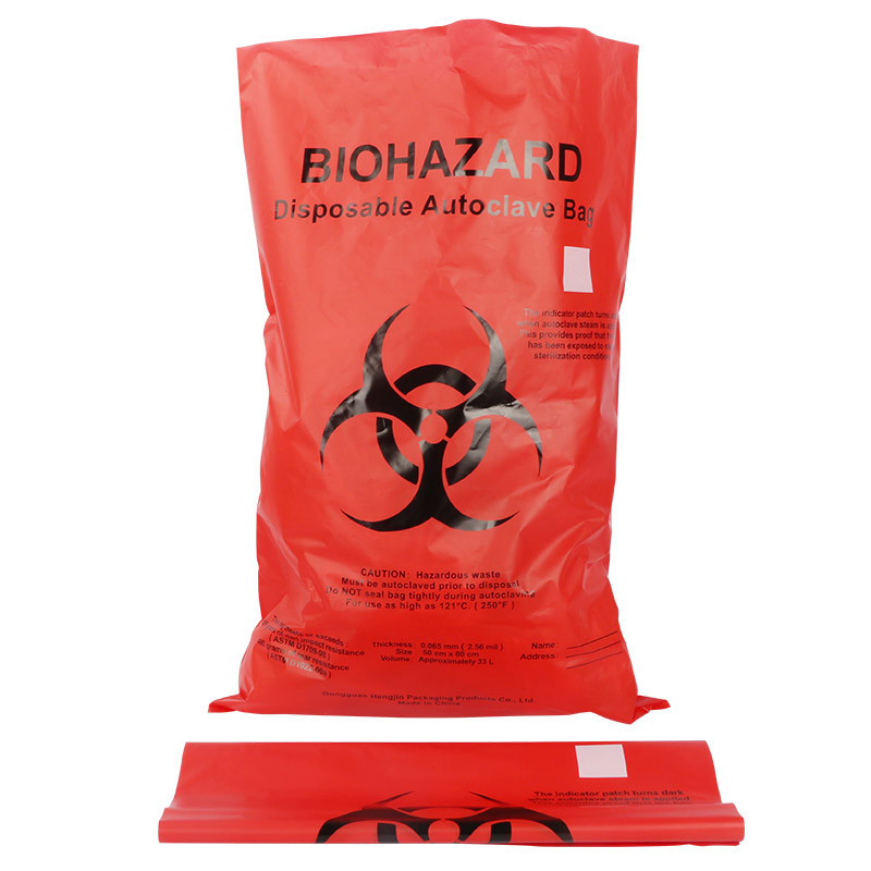 Túi nhựa PP HDPE LDPE Biohazard cho chất thải y tế bệnh viện