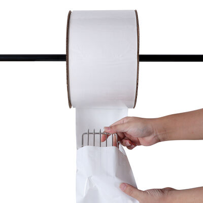 Màu trắng phía trước rõ ràng phía sau tự động đóng túi túi poly mở trước cho máy công nghiệp