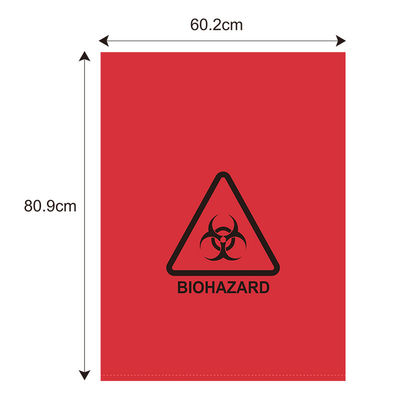 Độ dày màu đỏ 39 micron Túi vận chuyển bệnh phẩm Bệnh viện Biohazard