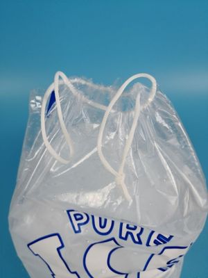 Túi đá nhựa Ldpe có dây rút, Túi đá viên Trọng lượng 1 KG