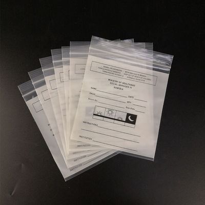 Túi nhựa LDPE Poly chống thấm nước khóa zip để pha chế thuốc