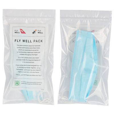 Bao bì mặt nạ In ống đồng LDPE Túi Ziplock có thể uốn lại được